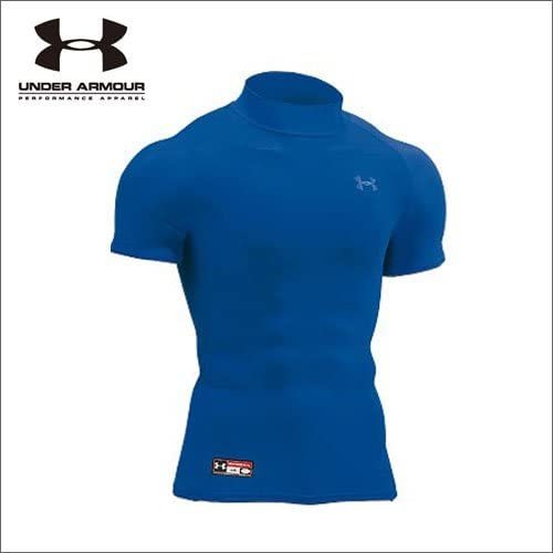 B19-10 新品 UNDER ARMOUR アンダーアーマー コンプレッションインナー 高校野球対応モデル アンダーシャツ 半袖 MBB3484 ブルー Mサイズ