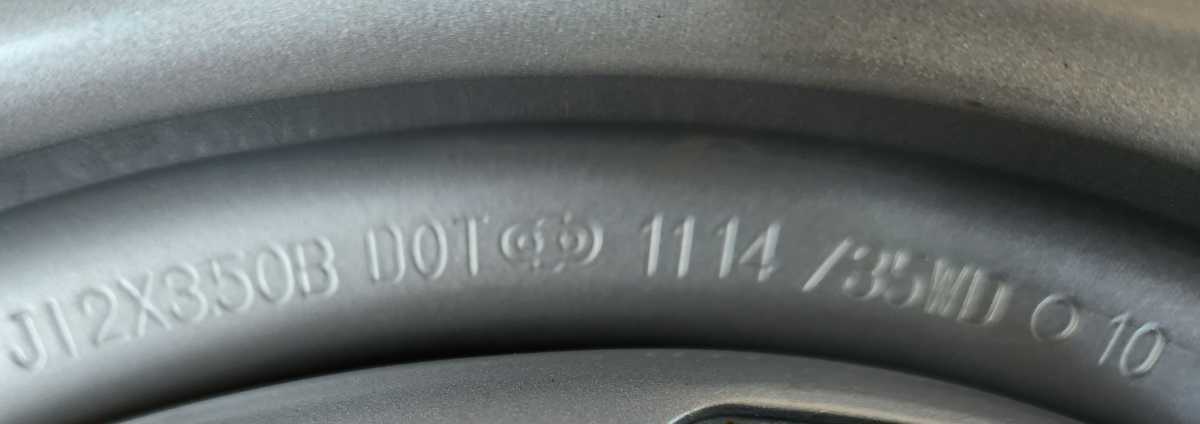 希少100・110・114.3マルチPCD 3.5J 12インチスチールホイール 4本 