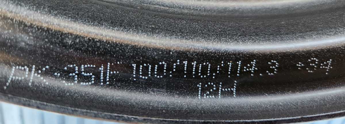 希少100・110・114.3マルチPCD 3.5J 12インチスチールホイール 4本 