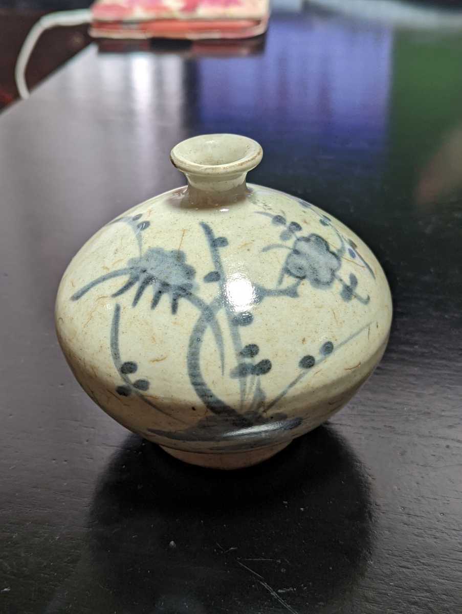 古伊万里☆染付 油壷 徳利【検索：中国 陶磁器 茶道具 煎茶】 ＃005 古