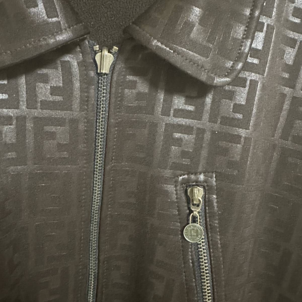 訳あり1円スタート※FENDI リバーシブルズッカ柄ブルゾン made in italy 