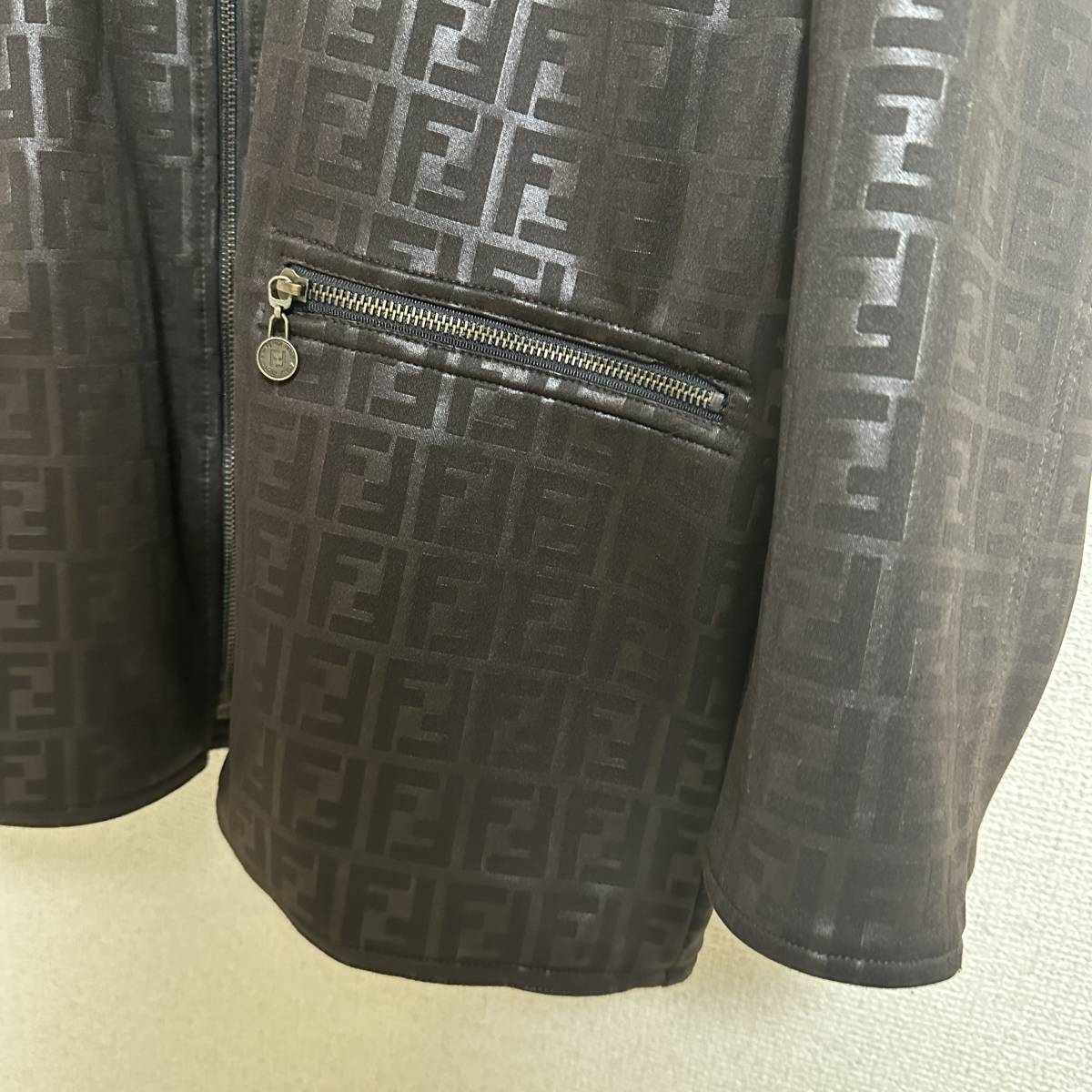 訳あり1円スタート※FENDI リバーシブルズッカ柄ブルゾン made in italy 