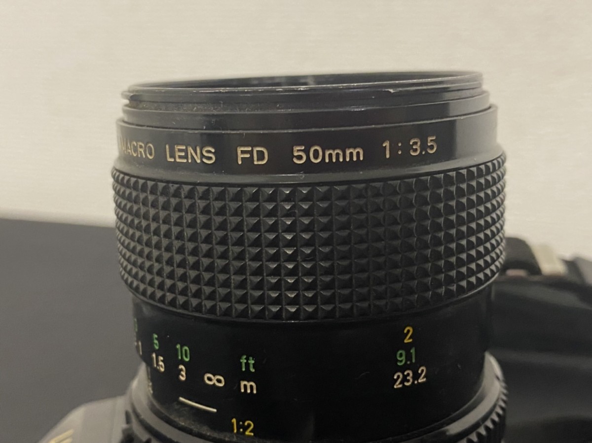 A2 Canon キャノン A-1 ブラックボディ FD 50㎜ 1:3.5 一眼レフ