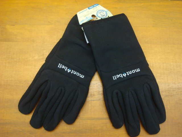 新品mont-bell(モンベル) ウインドストッパーサーマルグローブ Men's BK(ブラック) XL