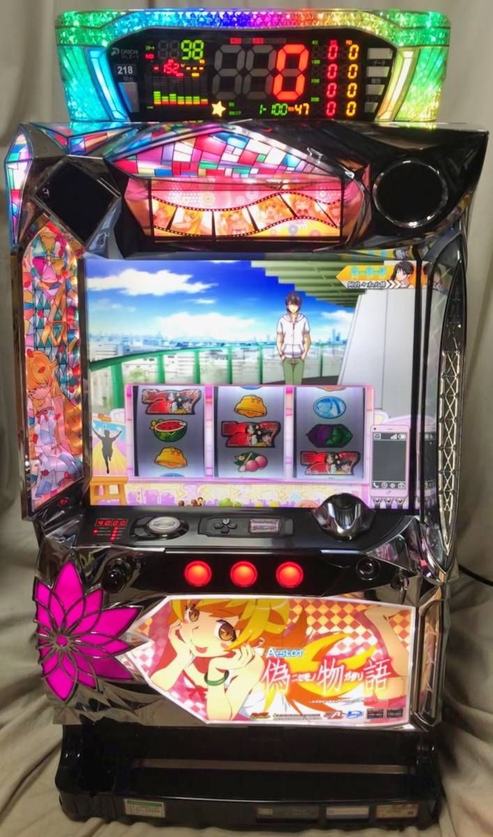 パチンコ・パチスロ 偽物語 スロット 実機 コイン不要機