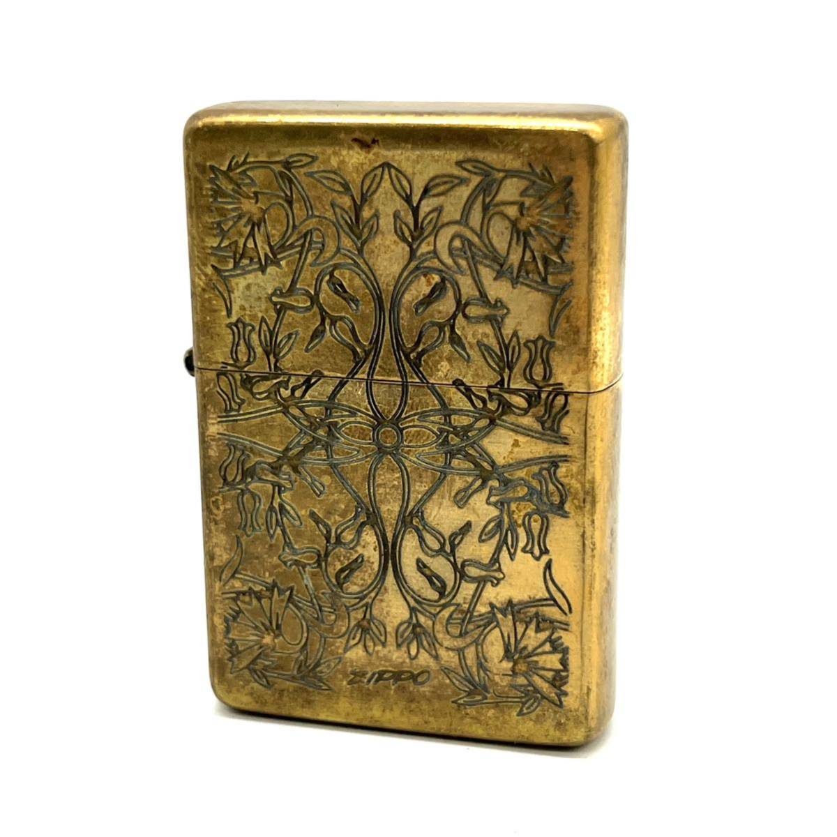 ZIPPO ジッポー 1937レプリカ ベネチアン 唐草 ソリッドブラス 1991年