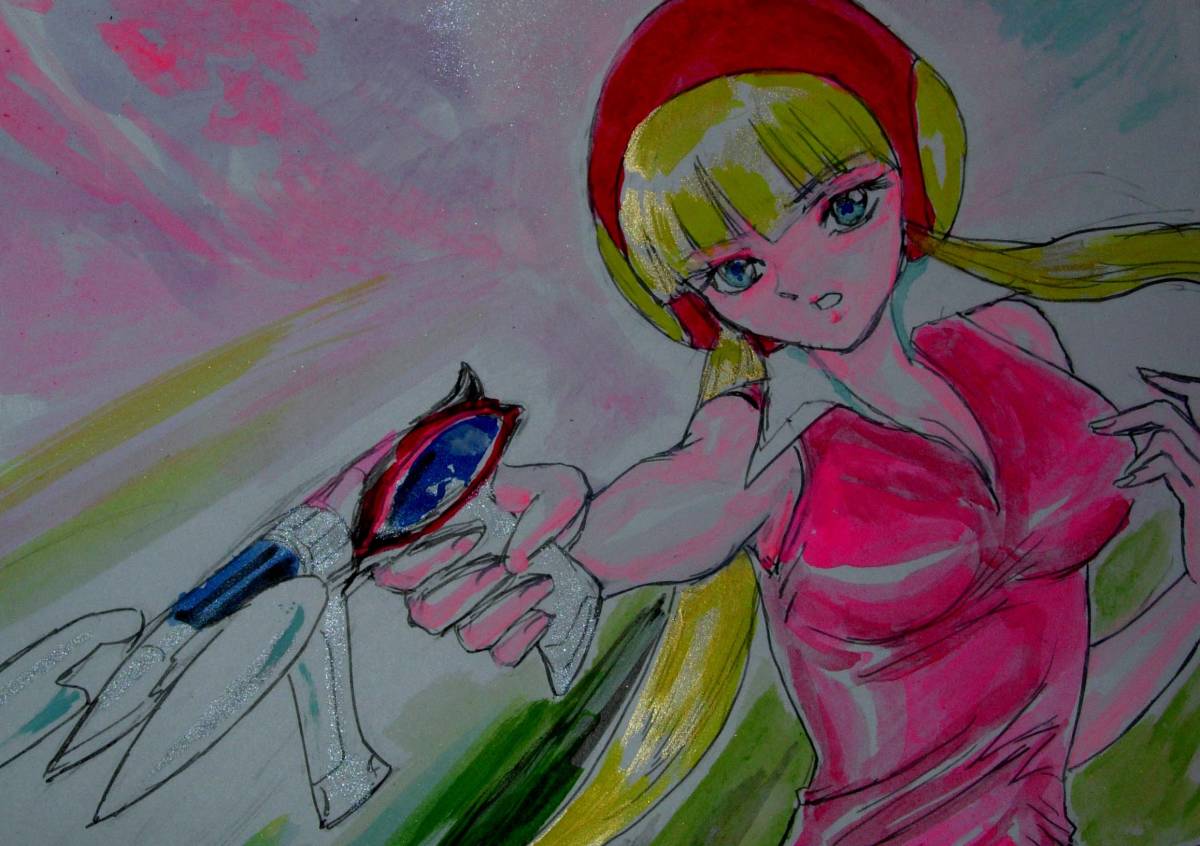 A124手描き同人イラスト、新造人間キャシャーン、上月ルナ Yahoo