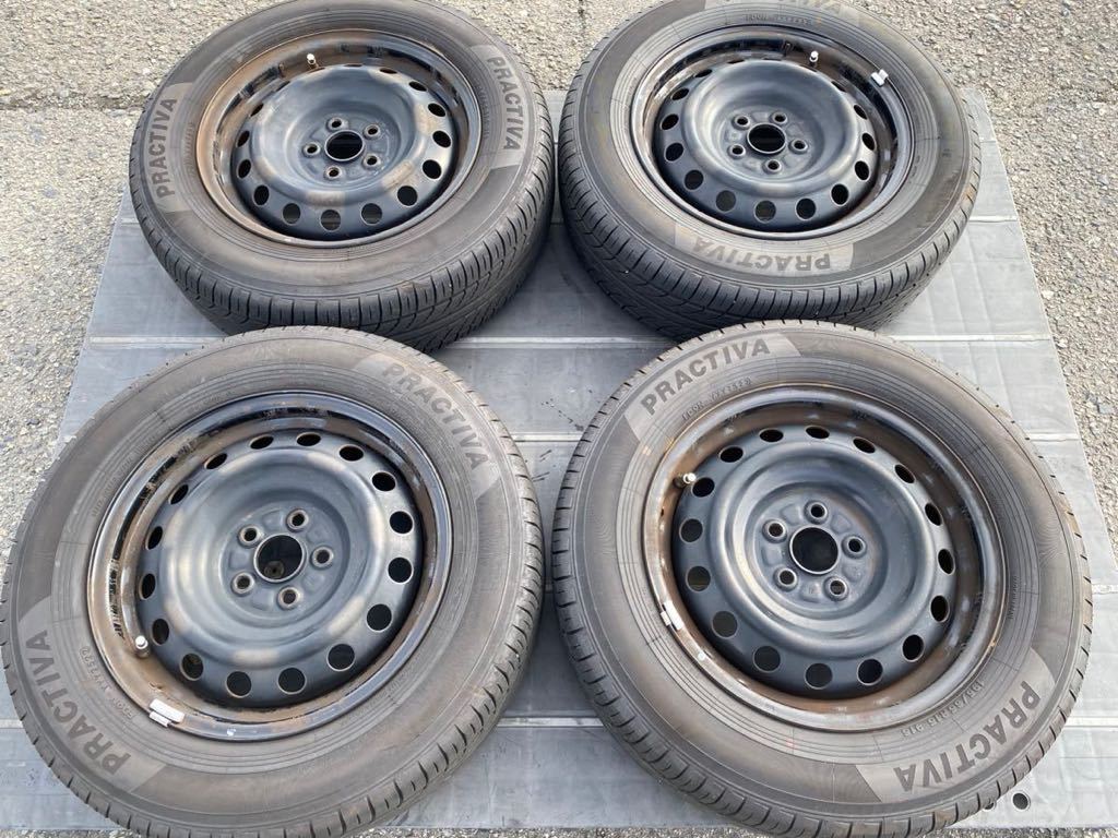 YOKOHAMA PRACTIVA 195/65-15 PCD100-5穴　22年製　トヨタ純正スチール　ウィッシュ　プリウス　プレミオ　アリオン