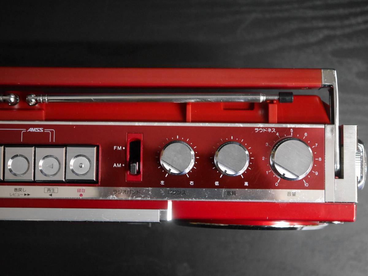 SANYO MR-U4SX (R) ローズレッド 赤 FM/AM ステレオラジオカセット