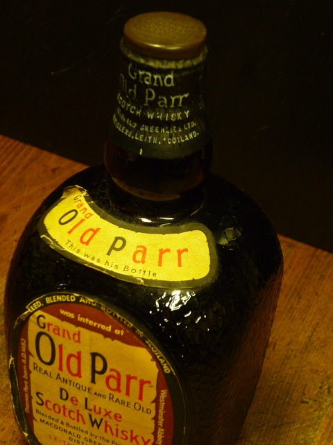 Old Parr ティンキャップ　1960年代 Old Parr」ティンキャップのボトル 1960年代以前のボトル オールドパー