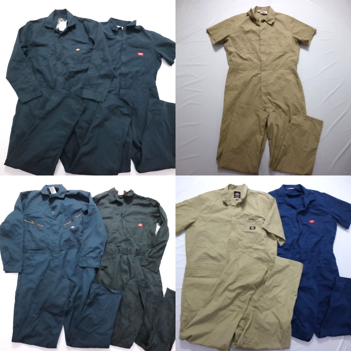 Dickies ディッキーズ オールインワン メンズ 半袖 つなぎ 半袖カバーオール 作業着 レディース 作業服 DICKIES 半袖つなぎ 6カラー ツナギ ブラック 作業