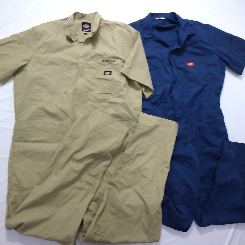 Dickies ディッキーズ オールインワン メンズ 半袖 つなぎ 半袖カバーオール 作業着 レディース 作業服 DICKIES 半袖つなぎ 6カラー ツナギ ブラック 作業