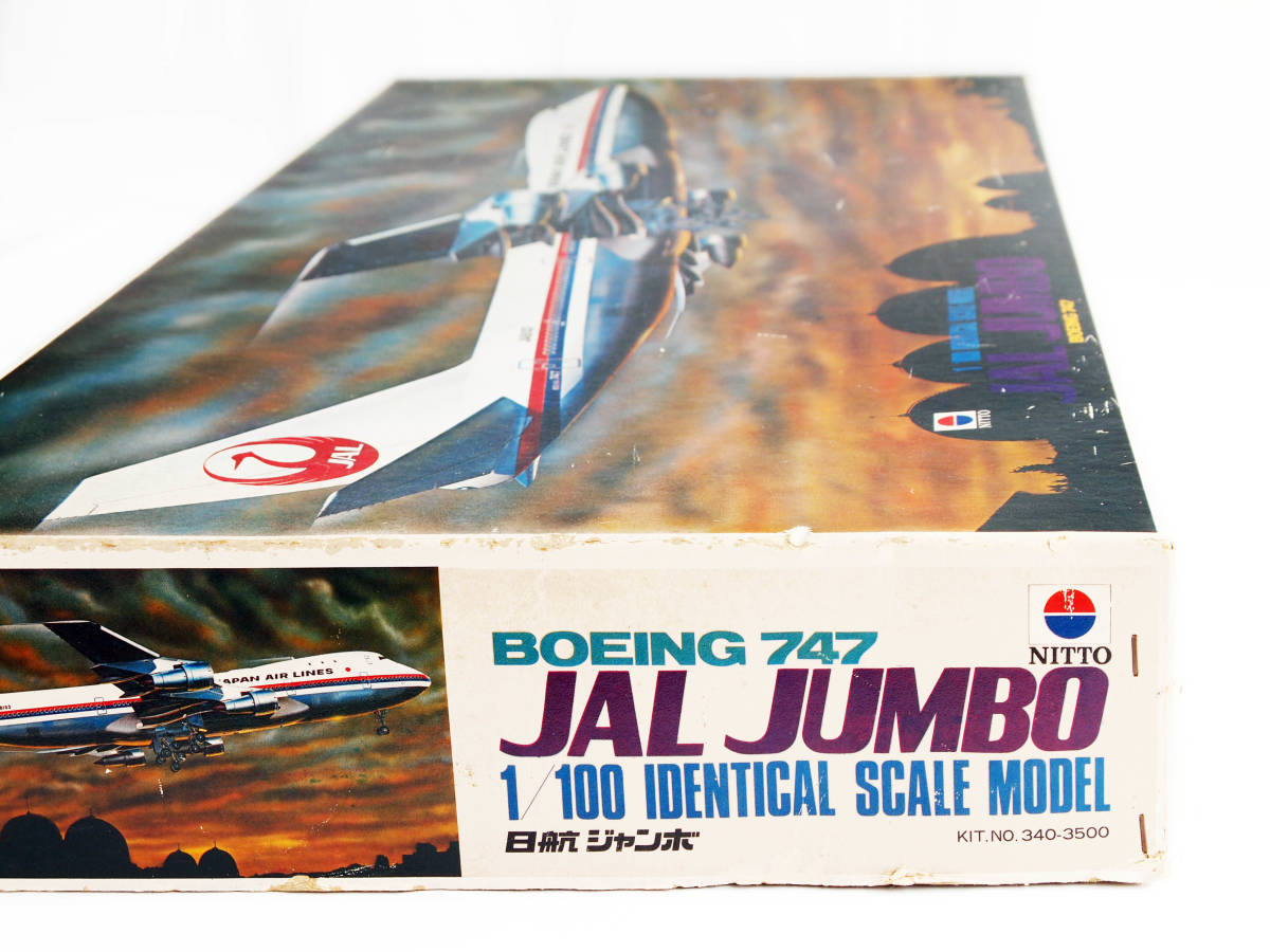 【未組立】NITTO日東 日航ジャンボ ボーイング747 1/100プラモデル 未組立】NITTO日東 日航ジャンボ ボーイング747 1/100プラモデル 1/100