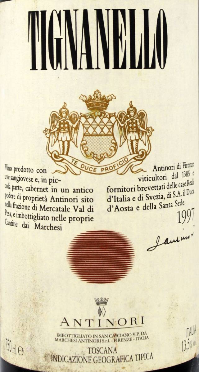 ティニャネロ 1997 アンティノリ Antinori Tignanello イタリア