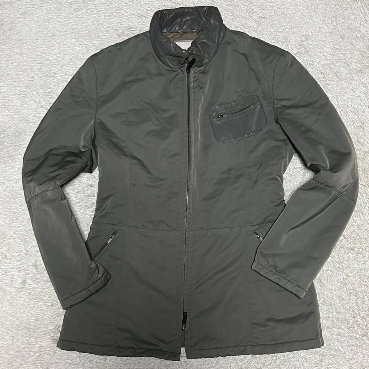 エンポリオアルマーニ『休日の主役』EMPORIO ARMANI ブルゾン レザー  