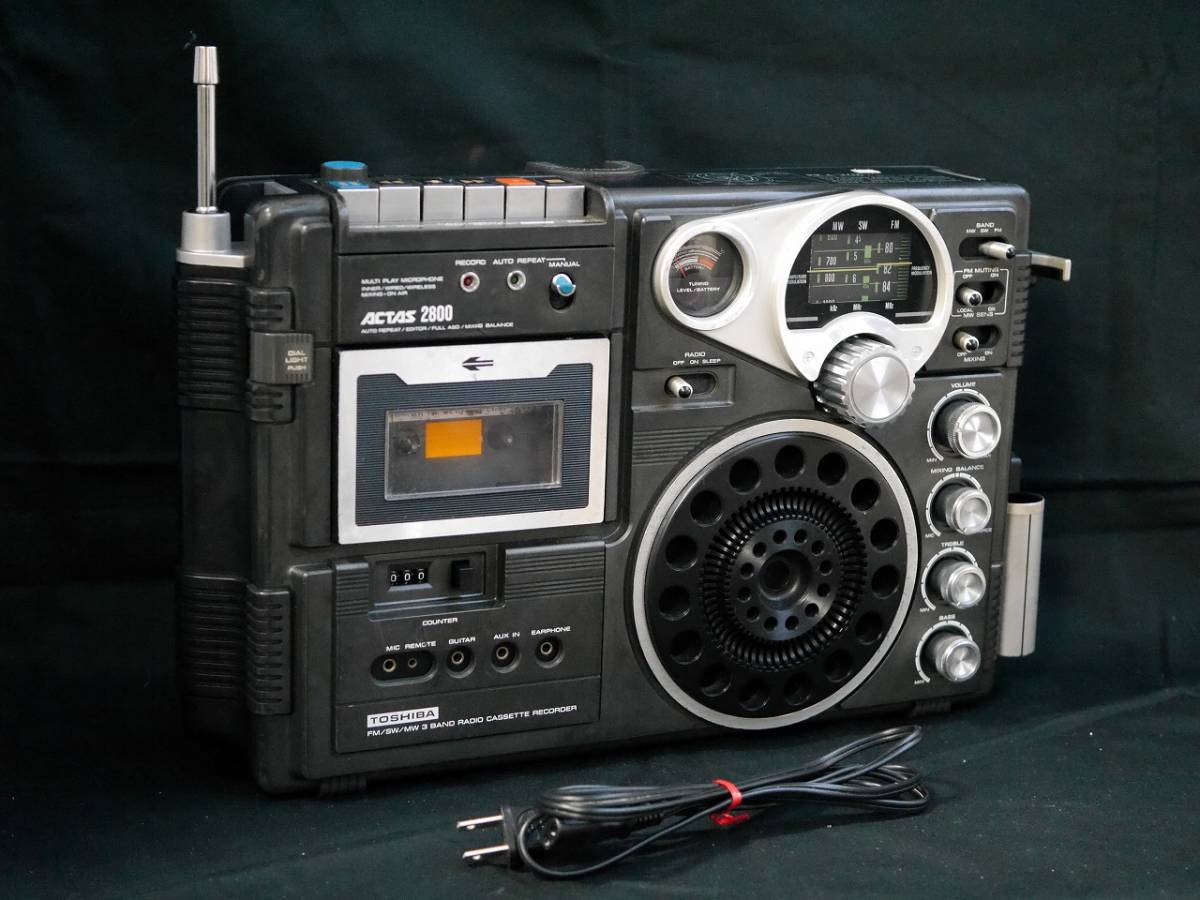 TOSHIBA RT-2800 アクタス・ラジオカセットレコーダー ラジカセ TOSHIBA RT-2800 アクタス・パラボラ MW⁄SW - Yahoo!オークション