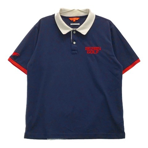 BEAMS GOLF ビームスゴルフ 半袖ポロシャツ ネイビー系 XL [240001831054] ゴルフウェア メンズ