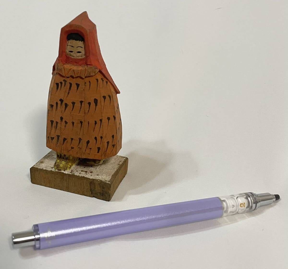 木彫りゆきんこ 芳雲作 民藝 雪人形 ござぼうし 郷土玩具 農民美術