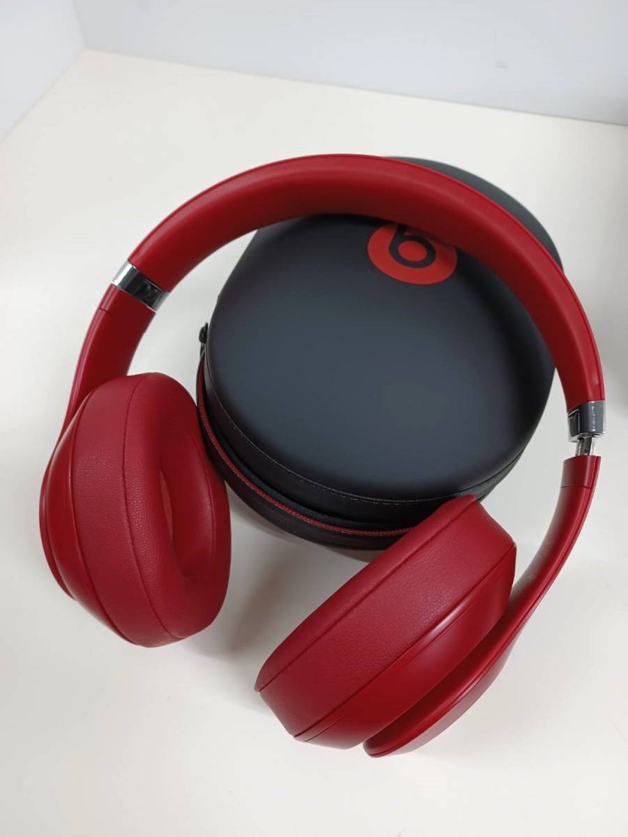 美品】BEATS STUDIO 3/ワイヤレスヘッドホン/レッド Beats レッド