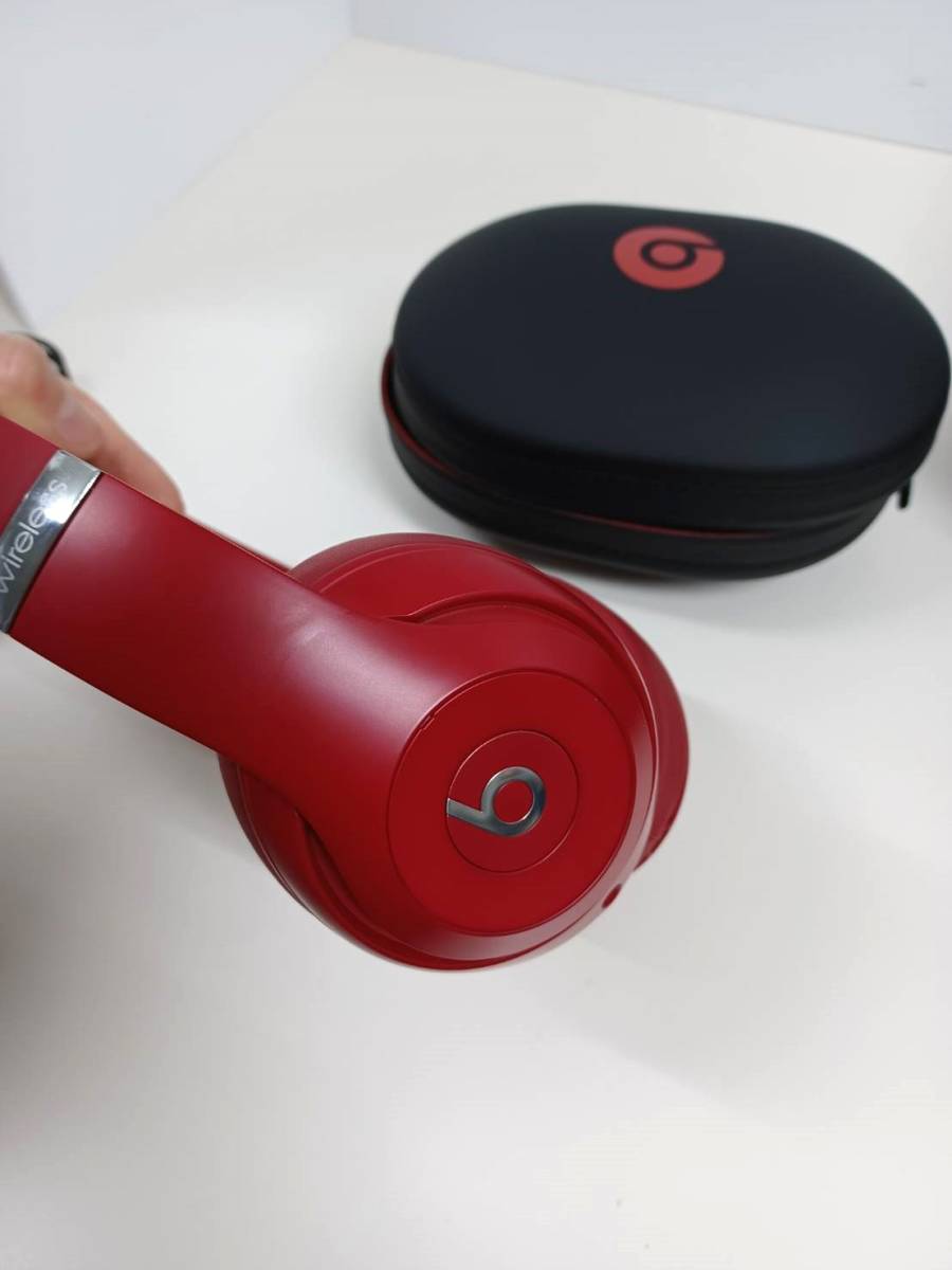 美品】BEATS STUDIO 3/ワイヤレスヘッドホン/レッド Beats レッド