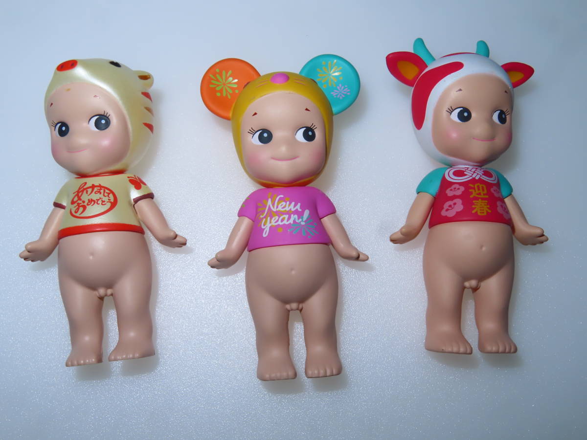 レタパ○ ソニーエンジェル 干支 年賀状 201920202021 丑 鼠 猪 3点