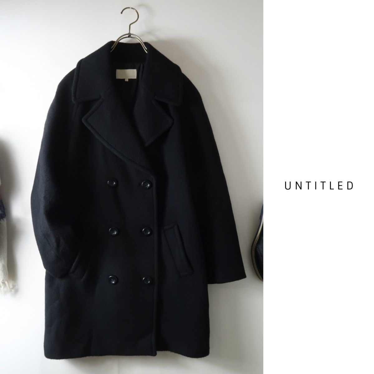 限定SALE，SALE アンタイトル UNTITLED ダブルブレスト ウールコート 2サイズ E-M 5309(コート)｜売買されたオークション情報、yahooの商品情報をアーカイブ公開 - オークファン 女性用