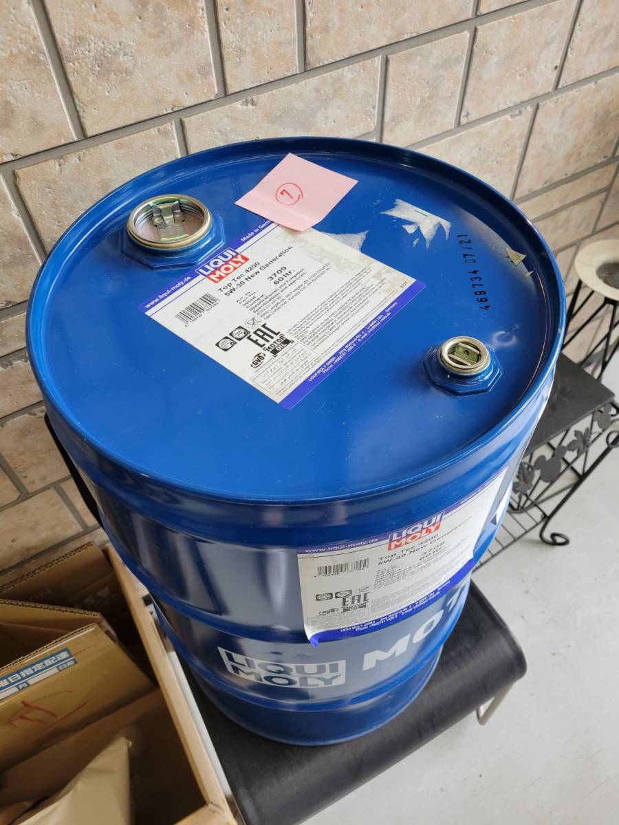 60L 空ドラム缶 LIQUI MOLY リキモリ 新油抜き 空き缶 ドラム缶⑦
