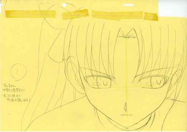 fate/stay night アサシン　直筆原画等 ⁄ night フェイト ☆Fate⁄stay Fate⁄stay 直筆の原画類 2枚