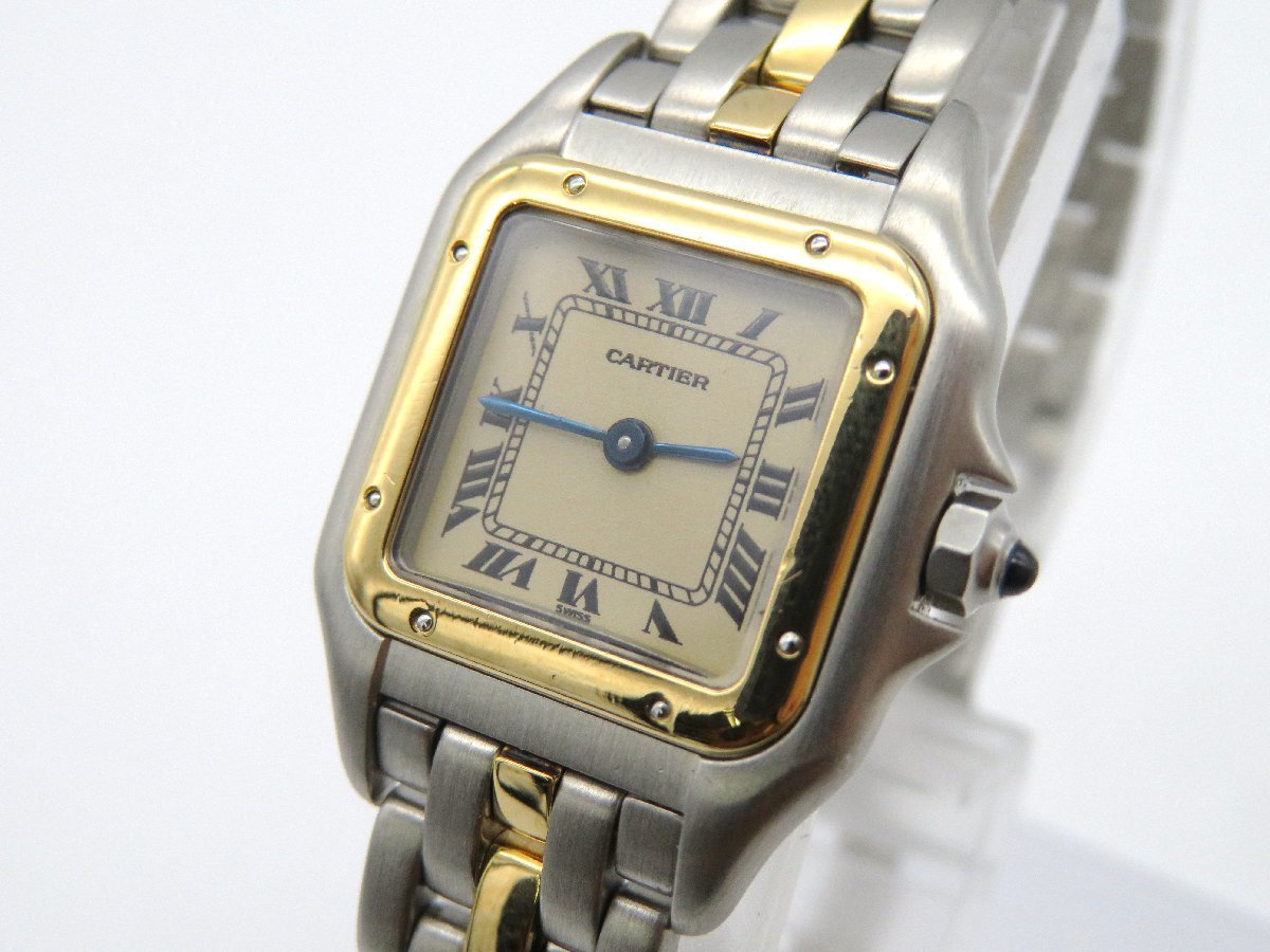 ◇1円◇稼働◇良品 カルティエ 1057917 ベージュ クオーツ レディース