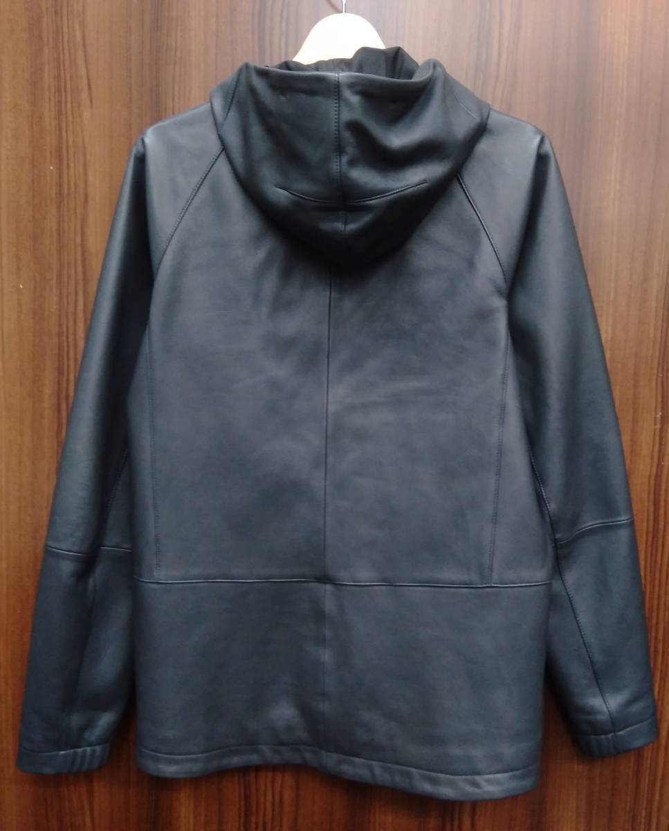 メンズ 【美品】Theory セオリー BYRN L レザーパーカー 羊革 黒 S
