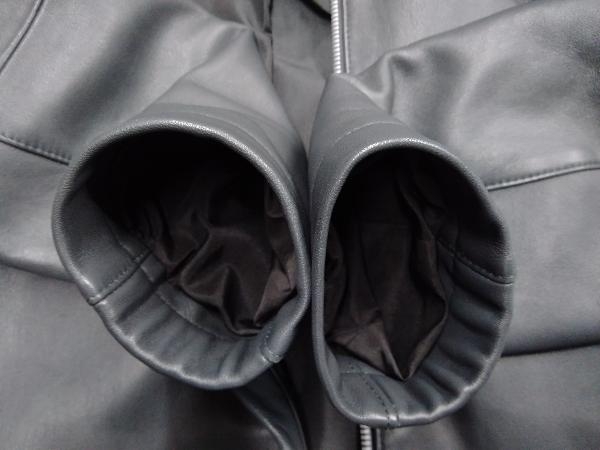 メンズ 【美品】Theory セオリー BYRN L レザーパーカー 羊革 黒 S