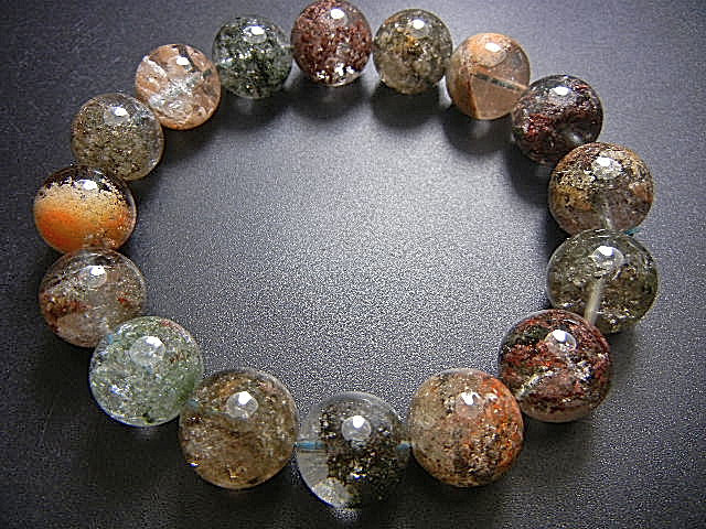 高級天然水晶JFV0675 最上級多彩ガーデンクオーツ 13mm透明お勧め