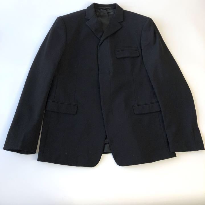 PRADA MILANO プラダ ミラノ 54R テーラードジャケット ブラック 黒 大きいサイズ しっかり生地 上着 紳士 スーツ