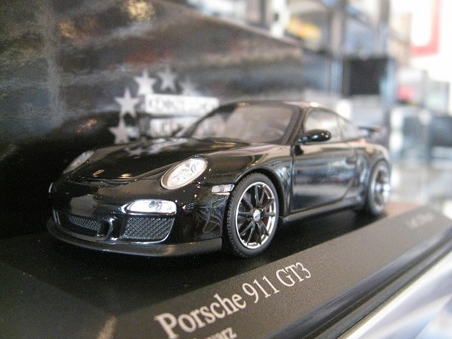 ok蔵出し☆ミニチャンプス1/43ポルシェ911GT3 997Ⅱ2009 ブラック