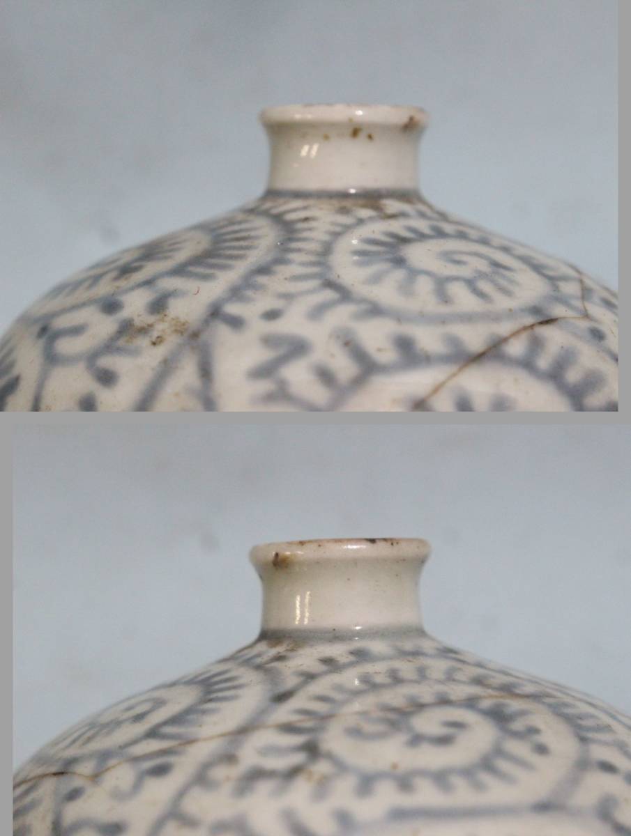古伊万里 蛸唐草 油壺 古伊万里 染付蛸唐草花文 壷 | 買取実績