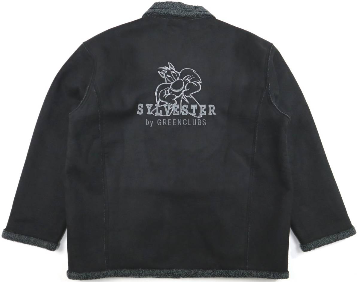 美品☆グリーンクラブ×シルベスター 裏ボア・フェイクムートン 