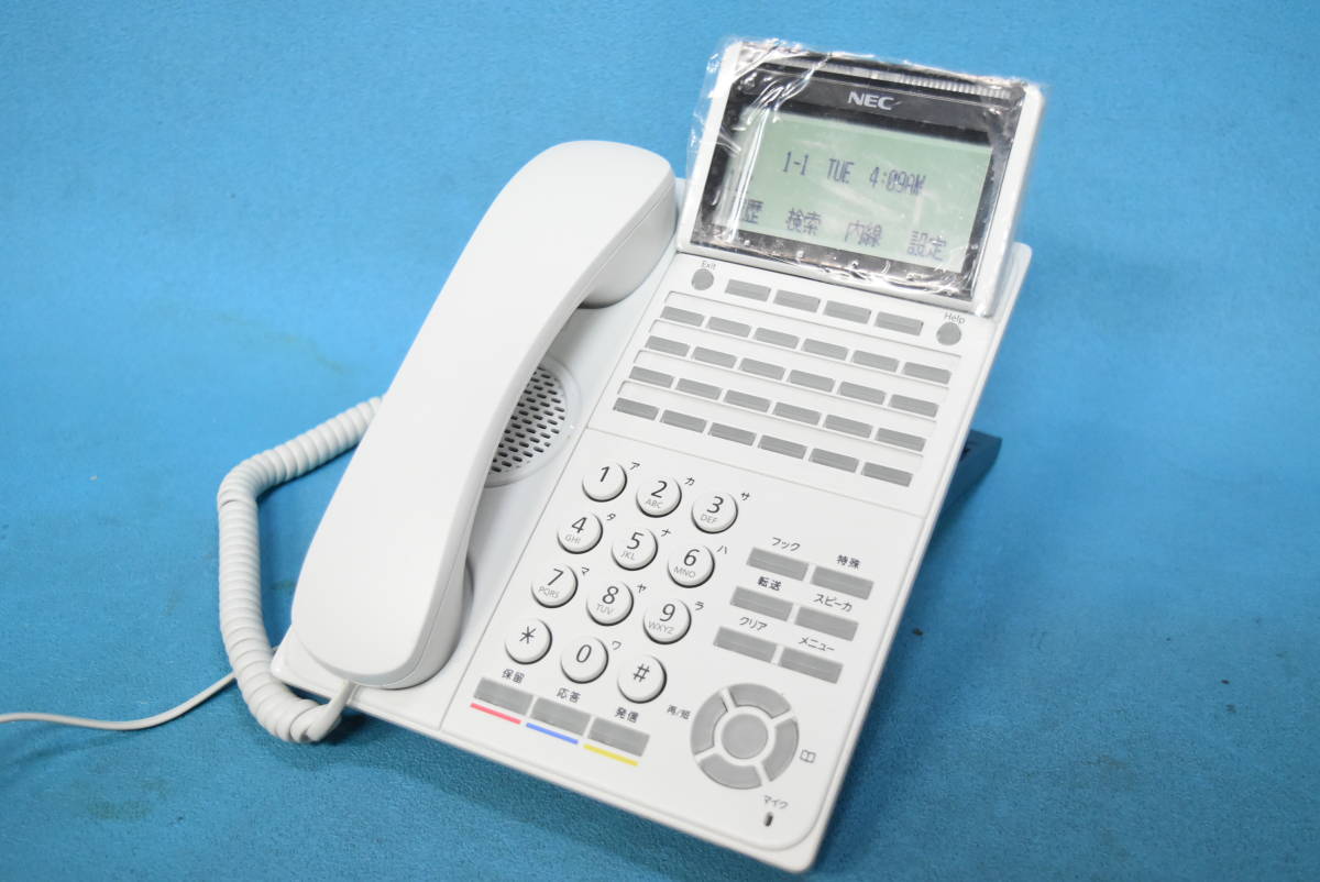 極上の気品】NEC DT300シリーズ 24ボタン電話機/限定・木目調サイド②