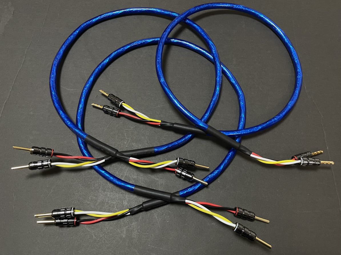 【美品】ZONOTONE ゾノトーン ZONOTONE 6NSP-Granster 5500α高級ベリリウム銅製金メッキバナナケーブル 長さ1m3本セット