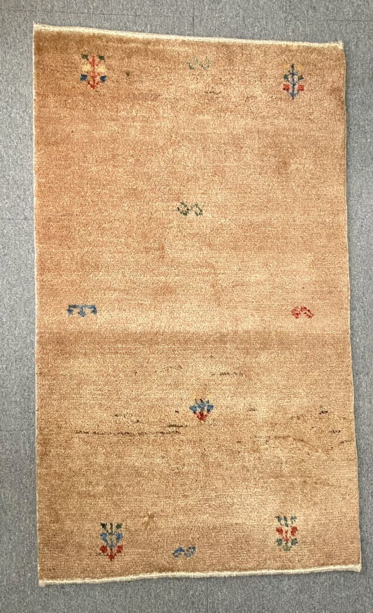 Tc068○ゾランヴァリ社製 カーペット ギャッベ 約130×77cm 手織り