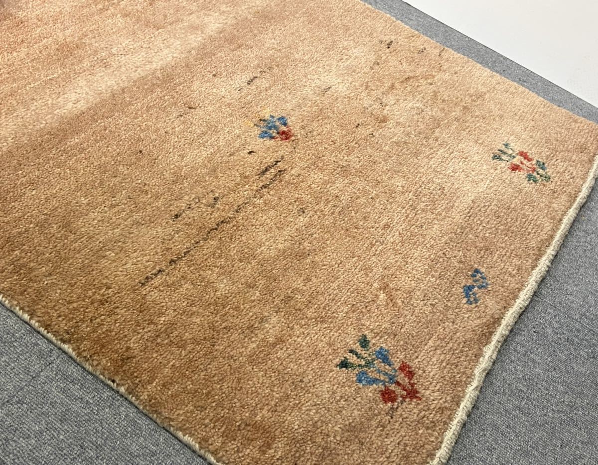 【さま】ギャッベ2枚 Tc068○ゾランヴァリ社製 カーペット ギャッベ 約130×77cm 手織り