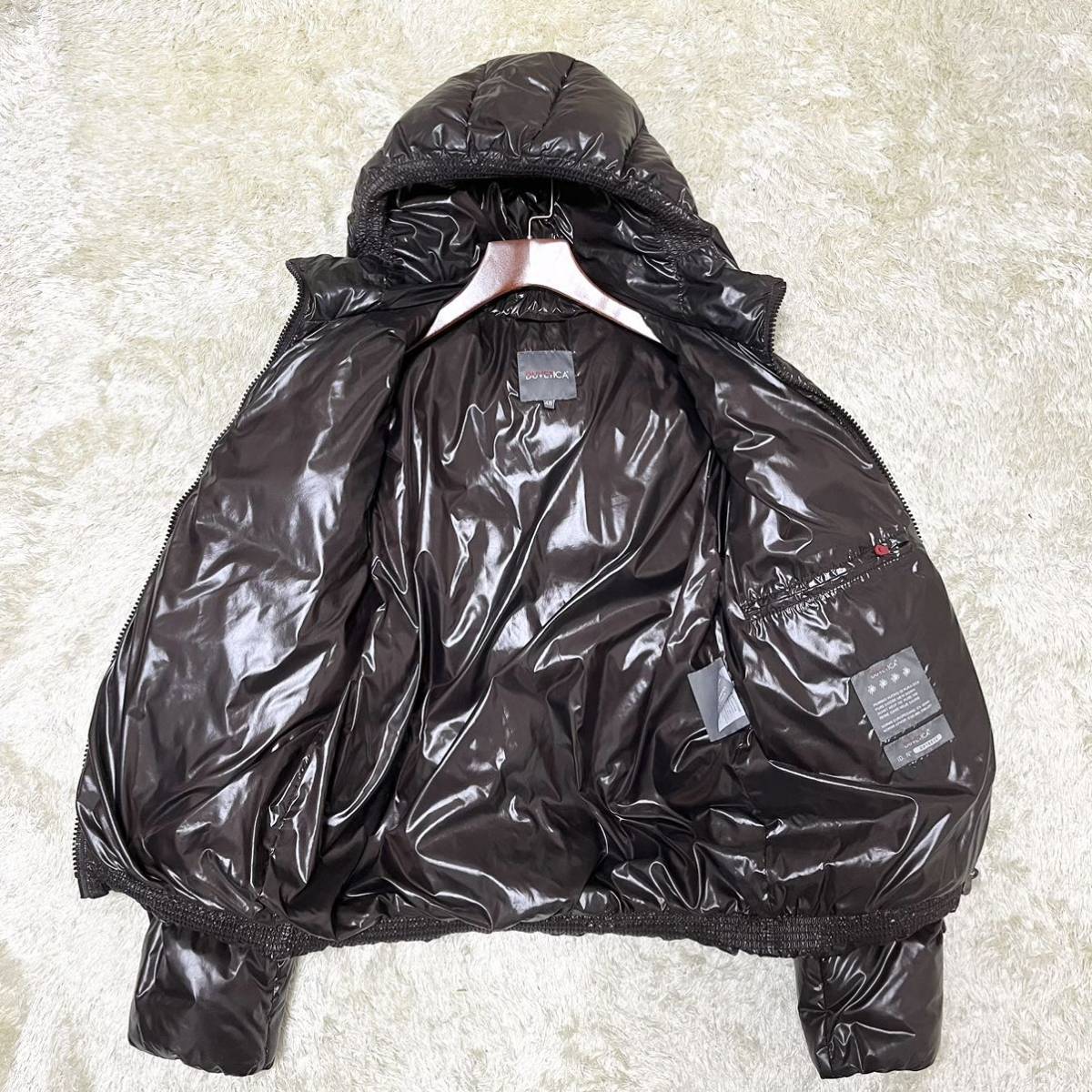 1円 【極美品・廃盤】DUVETICA デュベティカ ダウンジャケット グース ダークブラウン シャイニー 48サイズ L ダウンジャケット DUVETICA デュベティカ 0 緑 ダウンコート