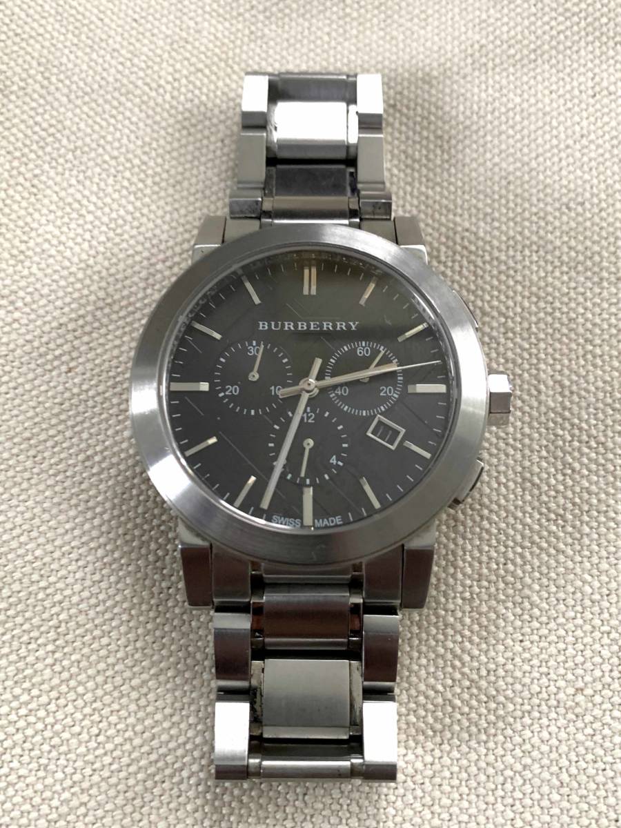 動作品 BURBERRY バーバリー BU9351 クロノグラフ デイト クォーツ