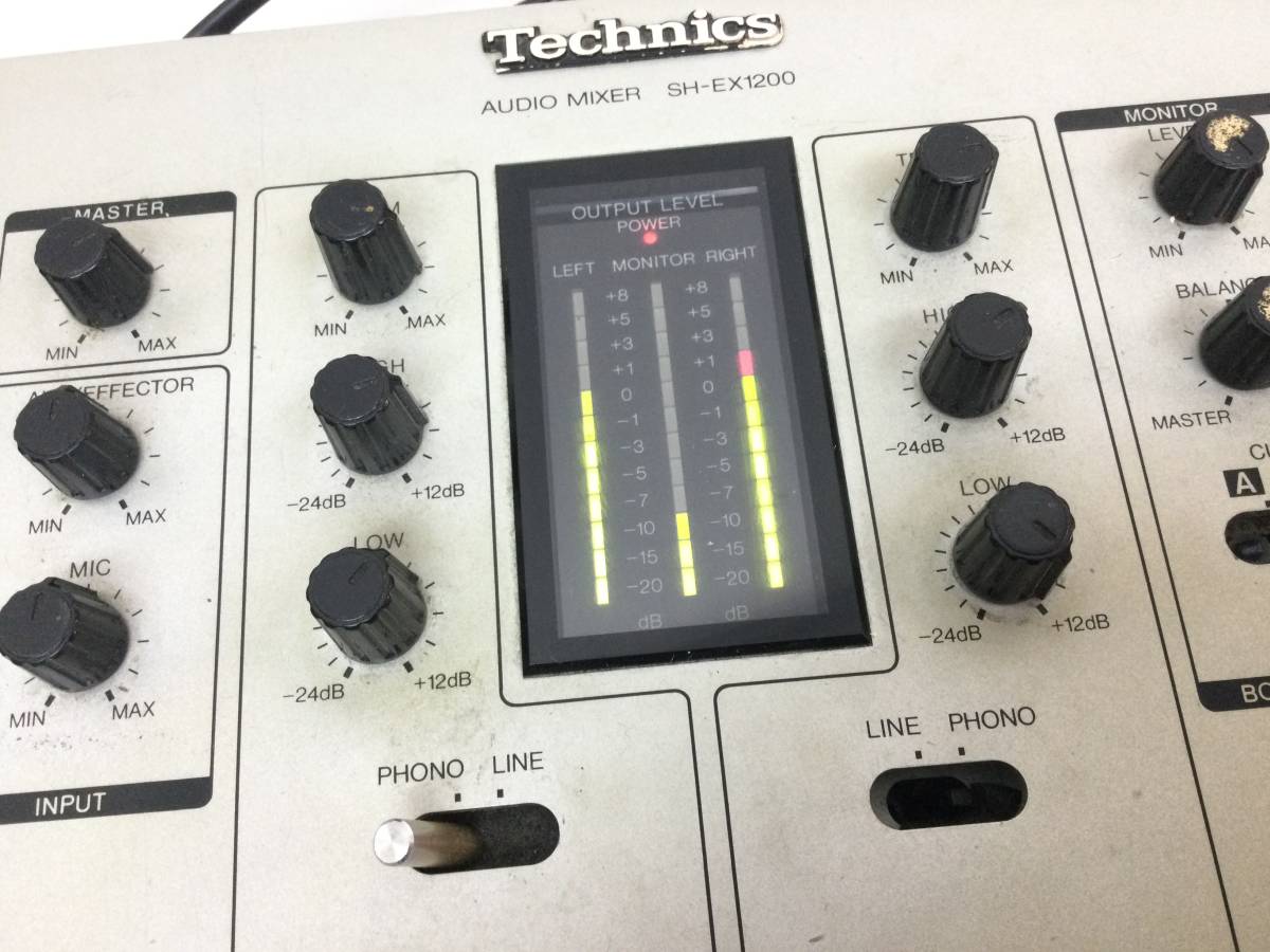 Technics SH-EX1200 動作確認済み　メタリックレッド Technics SH-EX1200 DJミキサー テクニクス ミキサー DJ オーディオ
