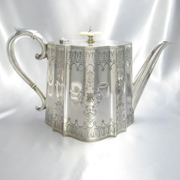 Joseph Rogers】 エドワーディアンのティーセット 3点【シルバープレート】