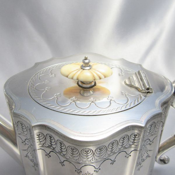 Joseph Rogers】 エドワーディアンのティーセット 3点【シルバープレート】