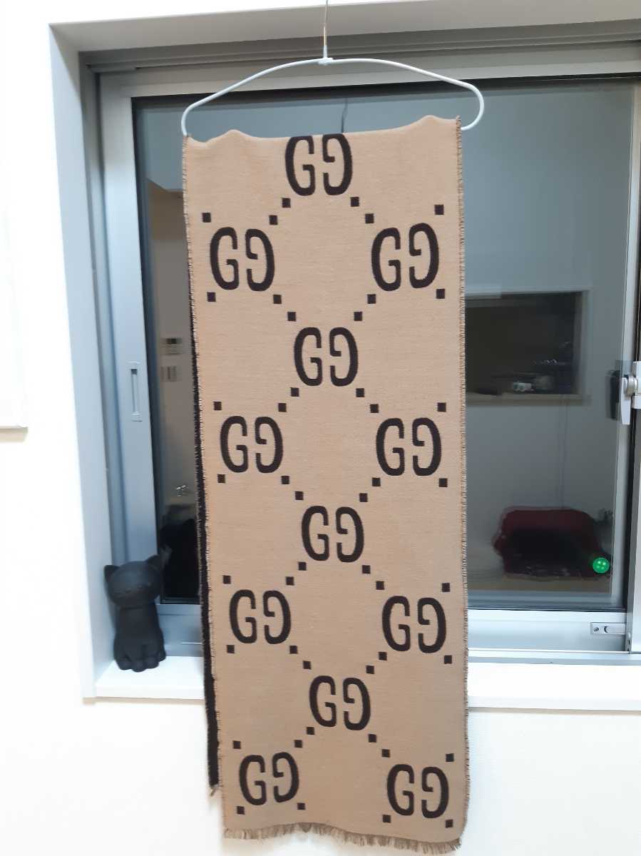  GUCCI グッチ GGジャカード マフラー柄 デザイン 素材 ウール９１% シルク９% 幅35&times;190cm(グッチ)｜売買されたオークション情報、yahooの商品情報をアーカイブ公開 - オークファン その他