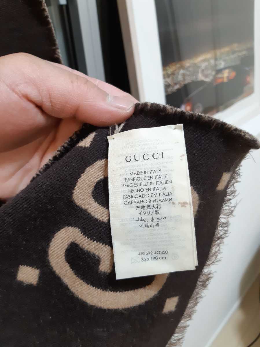 グッチ マフラー GUCCI スカーフ GGジャカード パターン ウール ggジャ