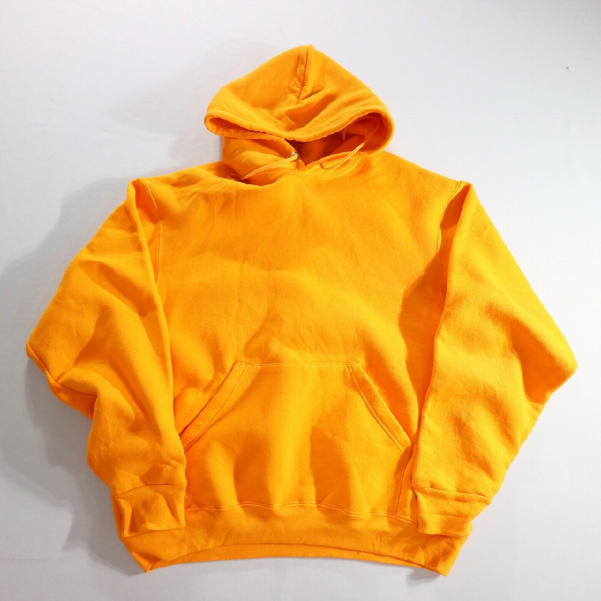 F□ FRUIT OF THE LOOM フーディ パーカー スウェット カンガルーポケット オレンジ (L) 中古 古着 k3507