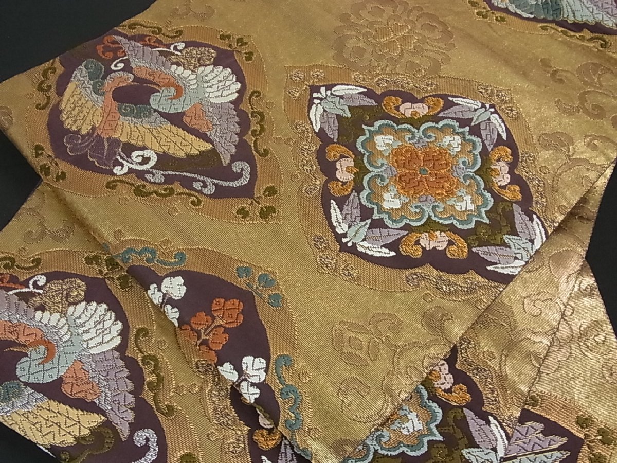  花美人着物 六通柄袋帯 唐織 寿菱能衣紋 純金箔 金銀糸 逸品 fc1172(仕立て上がり)｜売買されたオークション情報、yahooの商品情報をアーカイブ公開 - オークファン 仕立て上がり