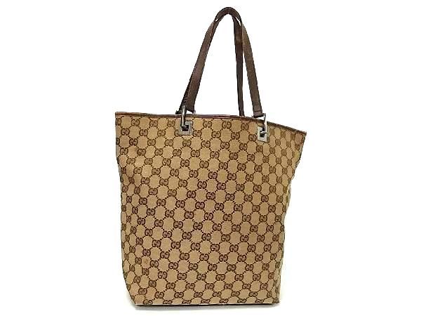 【お得，限定SALE】 1円 GUCCI グッチ 31243 204991 GGキャンバス&times;レザー トートバッグ ショルダーバッグ 肩掛けかばん レディース ブラウン系 ATF1122チs(その他)｜売買されたオークション情報、yahooの商品情報をア かばん、バッグ